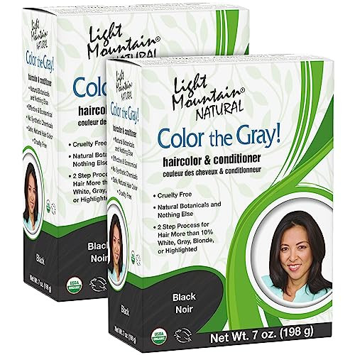 Light Mountain Henna Hair Color Conditioner Color the Gray Black Hair Dye for MenWomen ChemicalFree SemiPermanent Hair C