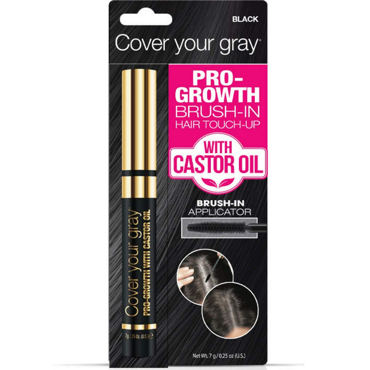 Cover Your Gray ProGrowth Hair Touchup with Castor Oil Black