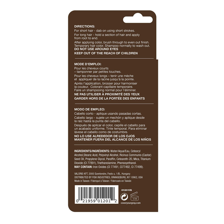 Cover Your Gray ProGrowth Hair Touchup with Castor Oil Dark Brown