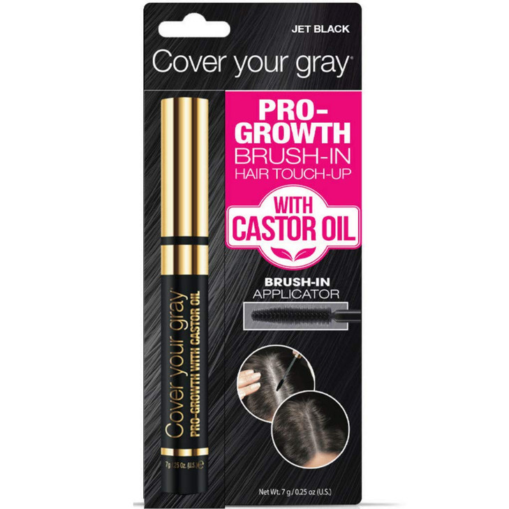 Cover Your Gray ProGrowth Hair Touchup with Castor Oil Jet Black
