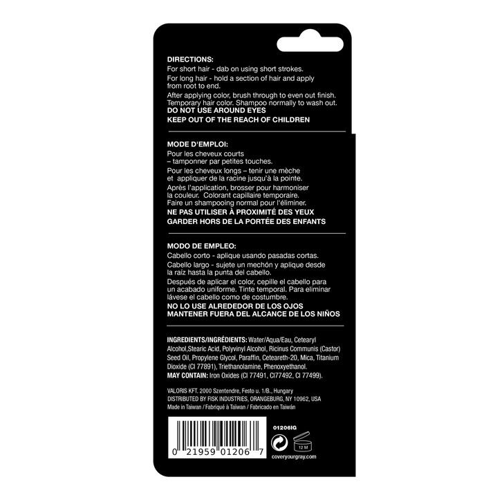 Cover Your Gray ProGrowth Hair Touchup with Castor Oil Jet Black