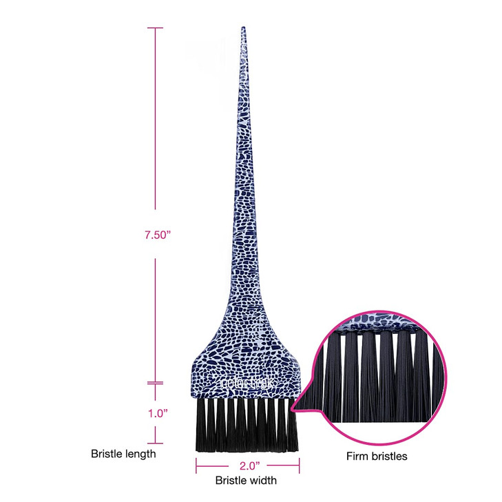 Colortrak Safari Chic Color Brushes Prints Perfect for Multiple Colors Highlights or Lowlights 1 Firm Bristle and 1 Ultr