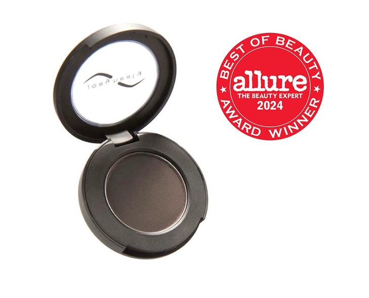 Joey Healy Luxe Brow Powder Natural and Soft Definition Eyebrow Powder Waterproof Brow Makeup Formula Raven Charcoal