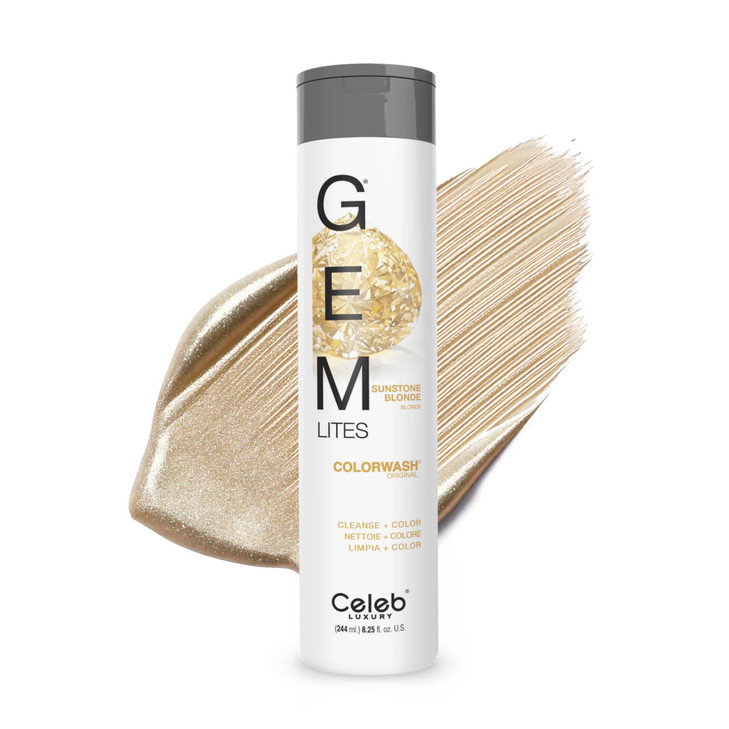 Celeb Luxury Gem Lites Colorwash Professional SemiPermanent Hair Color Depositing Shampoo Sunstone