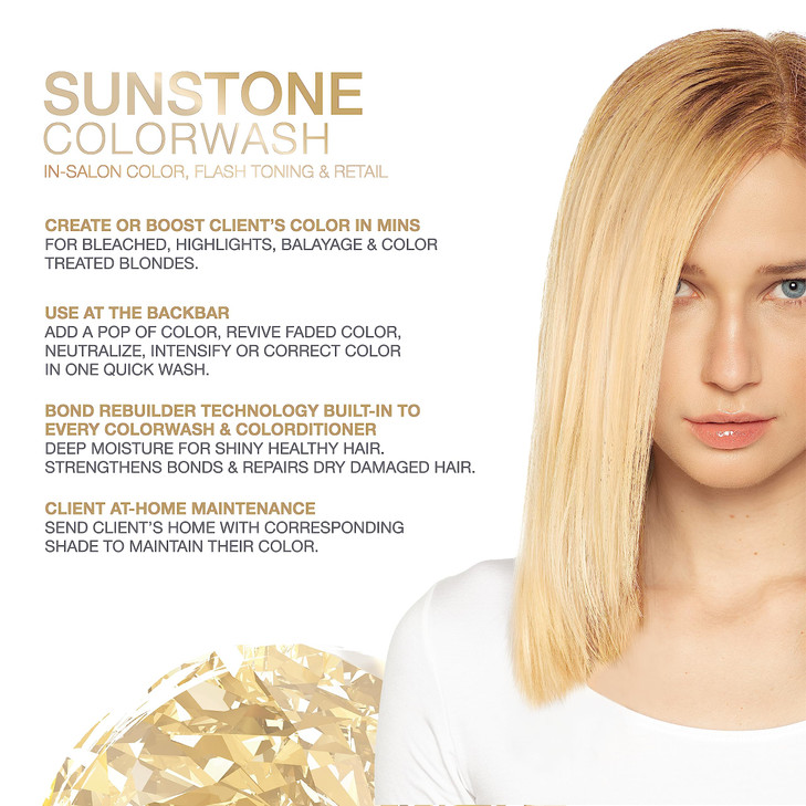 Celeb Luxury Gem Lites Colorwash Professional SemiPermanent Hair Color Depositing Shampoo Sunstone
