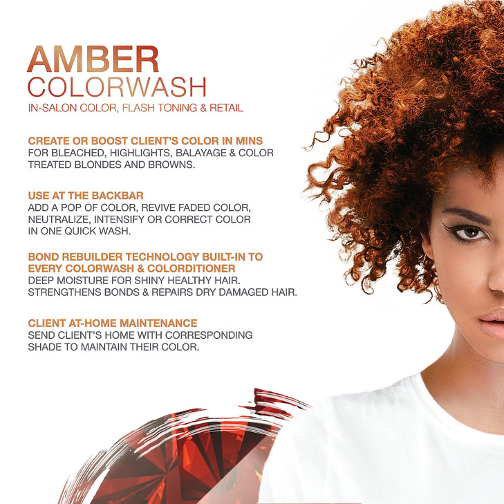 Celeb Luxury Professional SemiPermanent Hair Color Depositing Shampoo Gem Lites Amber Colorwash 825 Fl Oz Pack of 1