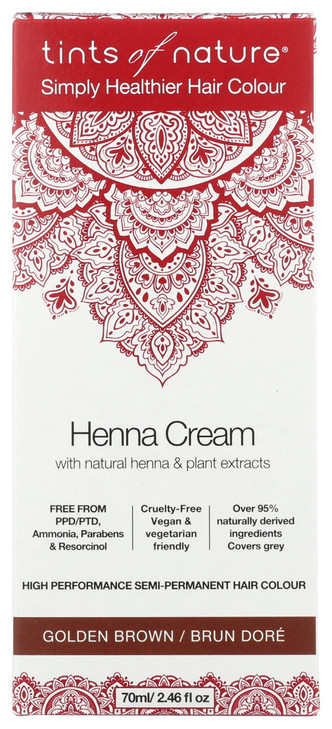 Tints of Nature Simply Healthier Hair Colour Henna Cream Golden Brown SemiPermanent Hair Colour 246 Oz
