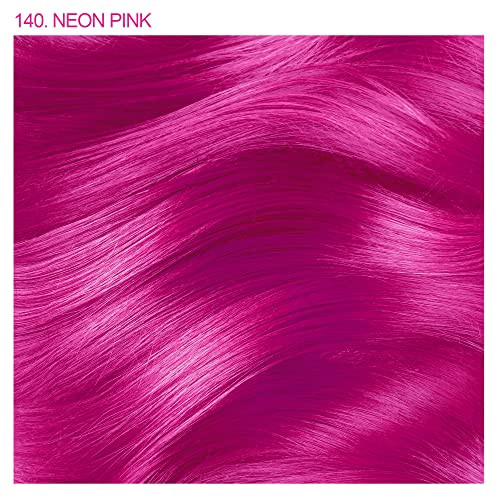 Adore Semi Permanent Hair Color Vegan and CrueltyFree Hair Dye 4 Fl Oz 140 Neon Pink Pack of 1