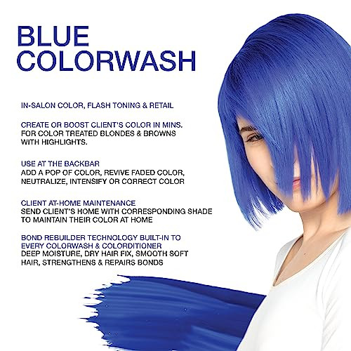 Celeb Luxury Viral Colorwash Professional SemiPermanent Hair Color Depositing Shampoo Blue 825 Fl Oz Pack of 1