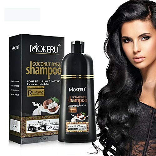 Permanent Hair Color Shampoo Natural Coconut Oil Hair Dye Long Lasting Black