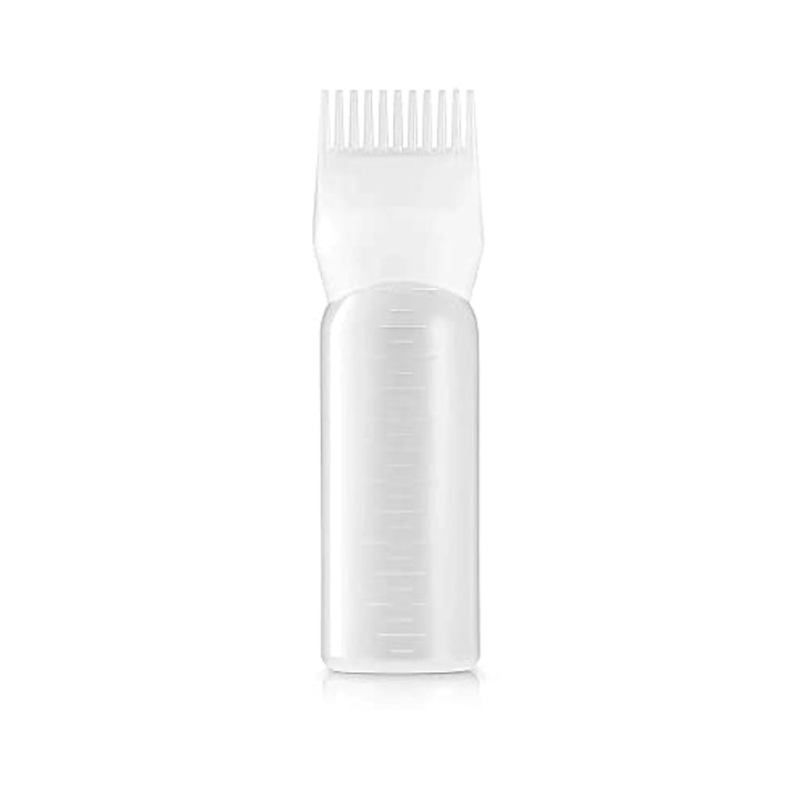 Evelyne Root Comb Applicator Bottle 6 ounce with graduated scale Hair Coloring Dye and scalp treament essential Pack of