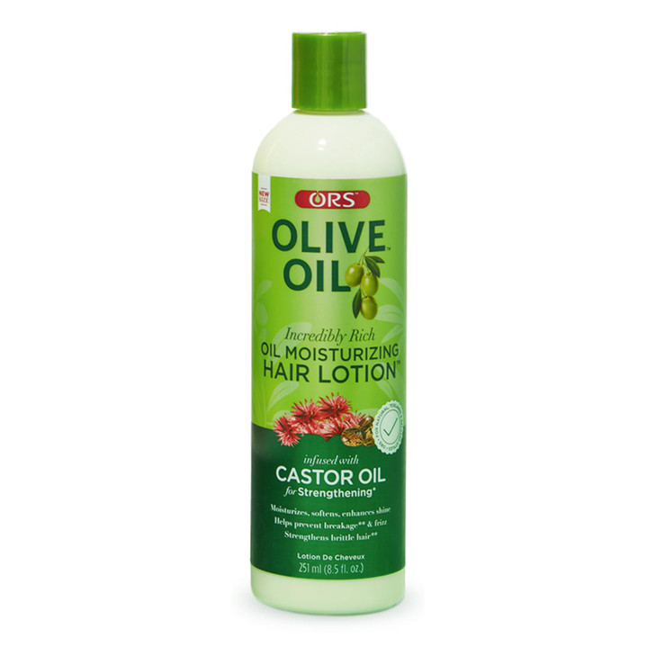 ORS Olive Oil Incredibly Rich Oil Moisturizing Hair Lotion Infused with Castor Oil for Strengthening 85 Ounce