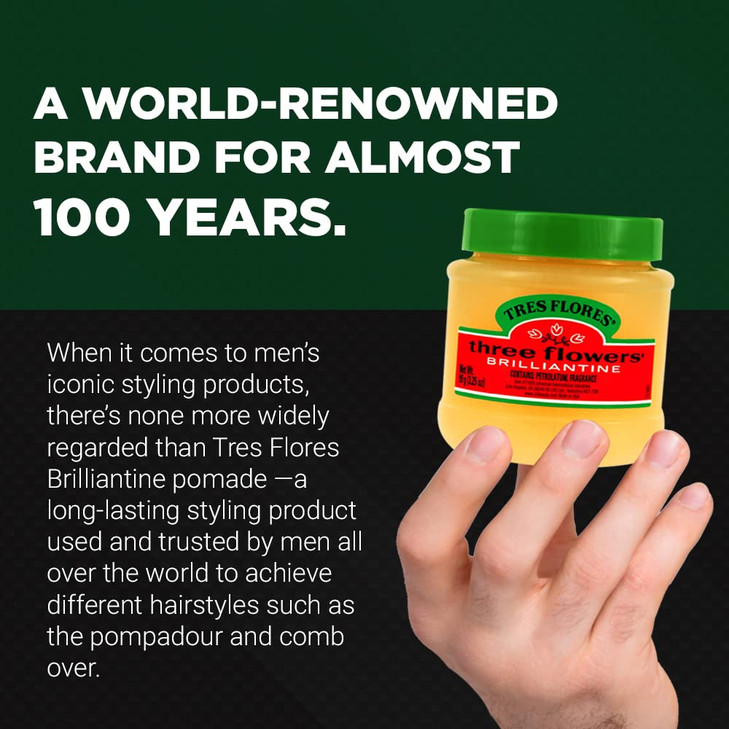 Three Flowers Brilliantine Pomade Solid 325 oz