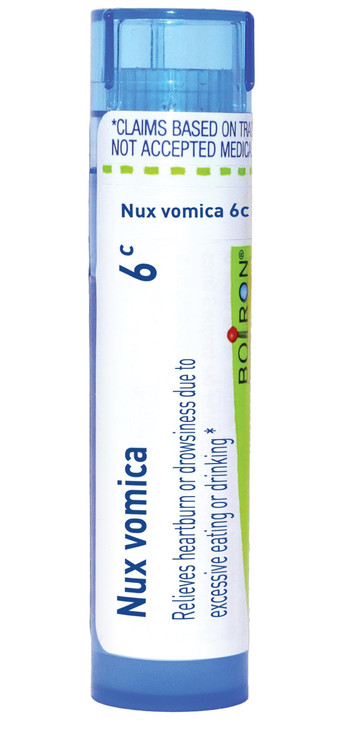Boiron Nux Vomica 6C Homeopathic Medicine for Hangover Relief - 80 Pellets