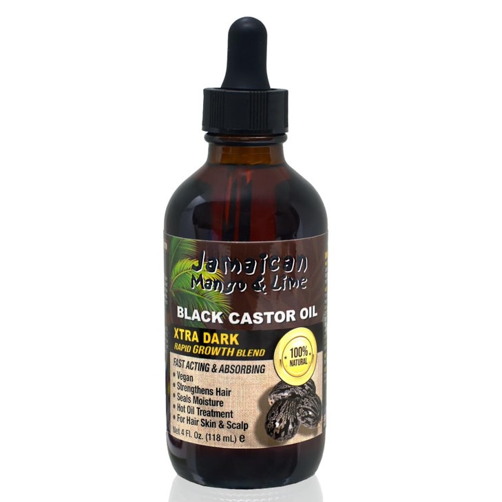 Jamaican Mango Lime Black Castor Oil Hair Scalp Oil for Locs Braids Twists Natural Hair Strengthens Moisturizes Promotes