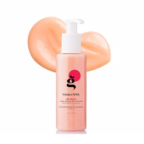 GINGER MILK styling cream for Intensive repair leavein for dry hair damaged by dyes chemical processes blow dryers and h