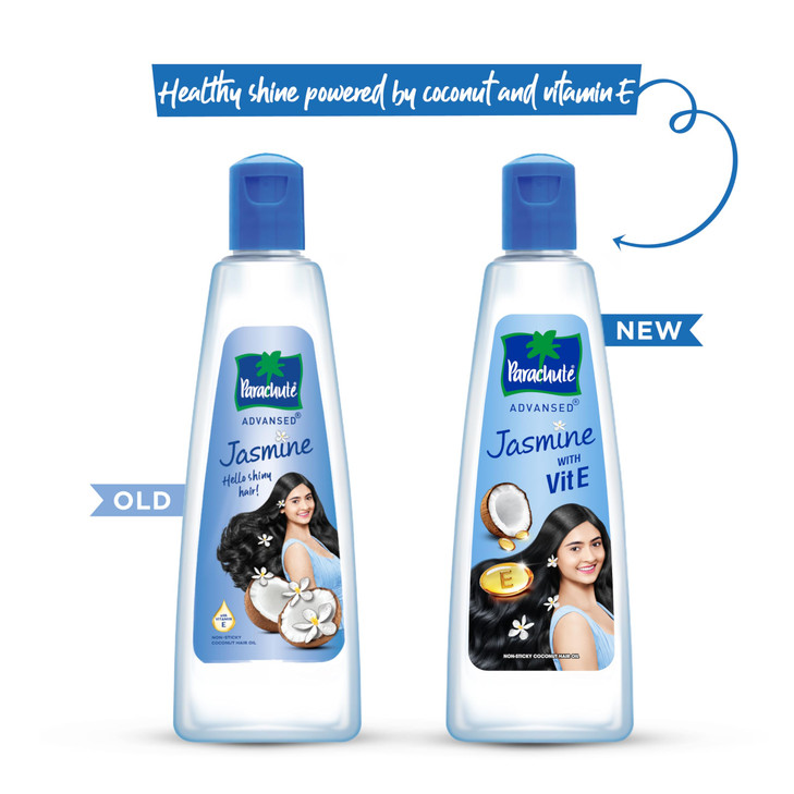 Parachute Advansed Jasmine Enriched Coconut Hair Oil with VitaminE For Scalp Nourishment Stronger Softer Silkier Hair No