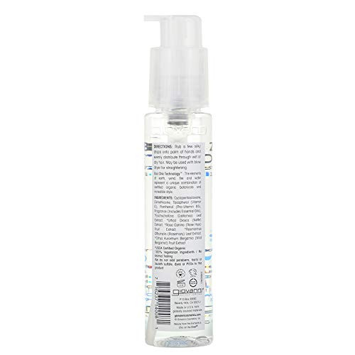GIOVANNI ECO CHIC Frizz Be Gone Super Smoothing AntiFrizz Hair Serum Adds Shine Seals in Color Infused with Natural Bota