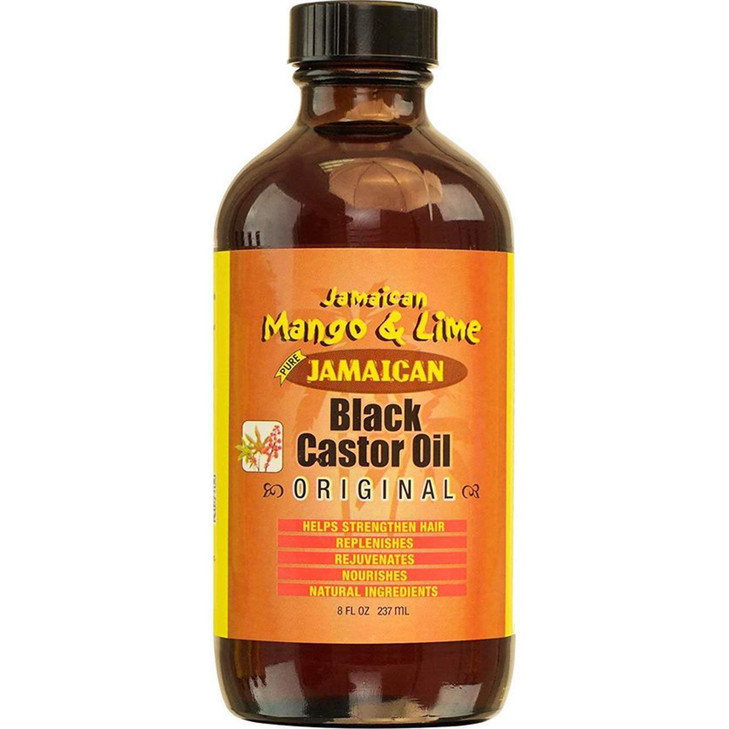 JAMAICAN MANGOLIME PURE ORGANIC BLACK CASTOR OIL TREATMENT ORIGINAL 8OZ