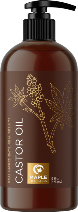 Pure Castor Oil for Body Skin Care Great for Wraps Compresses Castor Oil for Hair Skin and Nails plus Eyelashes and Eyeb