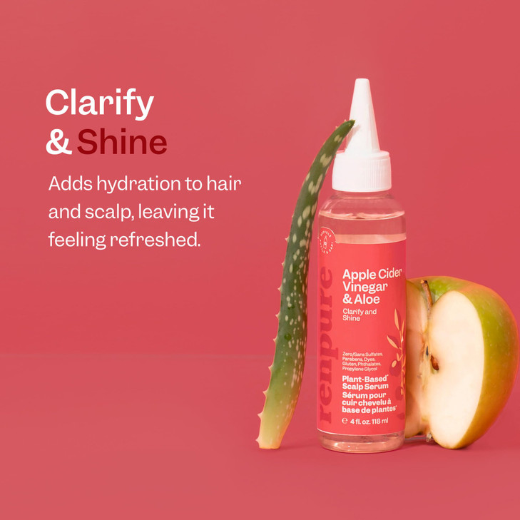 Renpure Scalp Serum Apple Cider Vinegar Clarify Shine 4 Fl Oz
