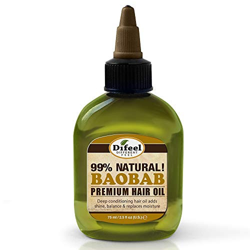 Difeel Premium Deep Conditioning Natural Hair Care Oil Baobab Oil 25 ounce