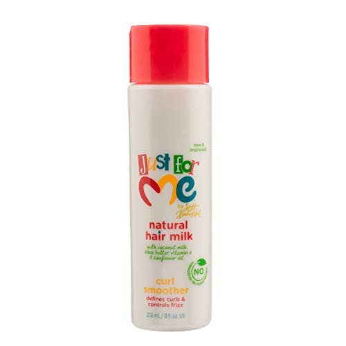 Just For Me Natural Hair Milk Curl Smoother Defines Curls Controls Frizz Contains Coconut Milk Shea Butter Vitamin E Sun