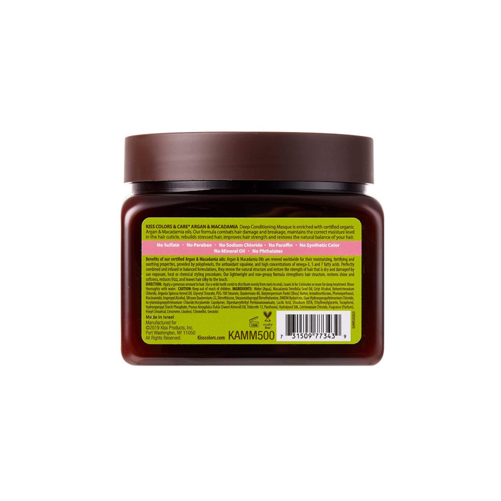 KISS Argan Macadamia Deep Conditioning Masque 500mL 169 US floz