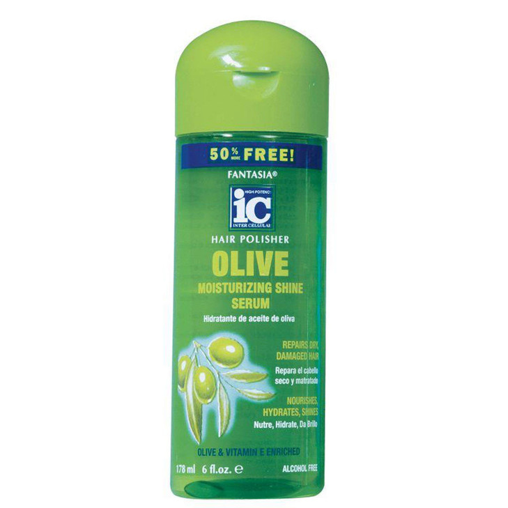 Fantasia IC Salon Hair Polisher Olive Moisturizing Shine Serum 6oz HP3025