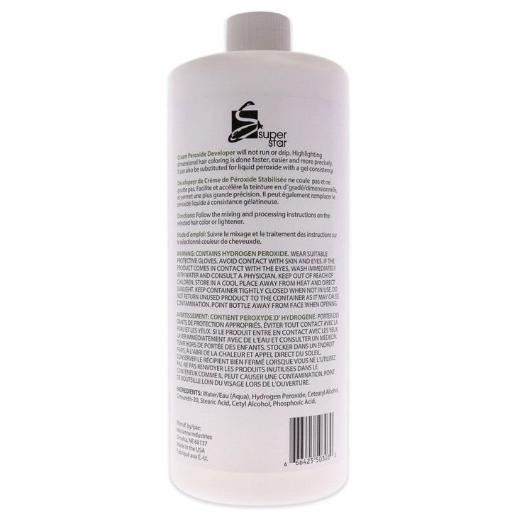 Super Star Superstar Stabilized Cream Peroxide Developer 30v Hc 32 Oz