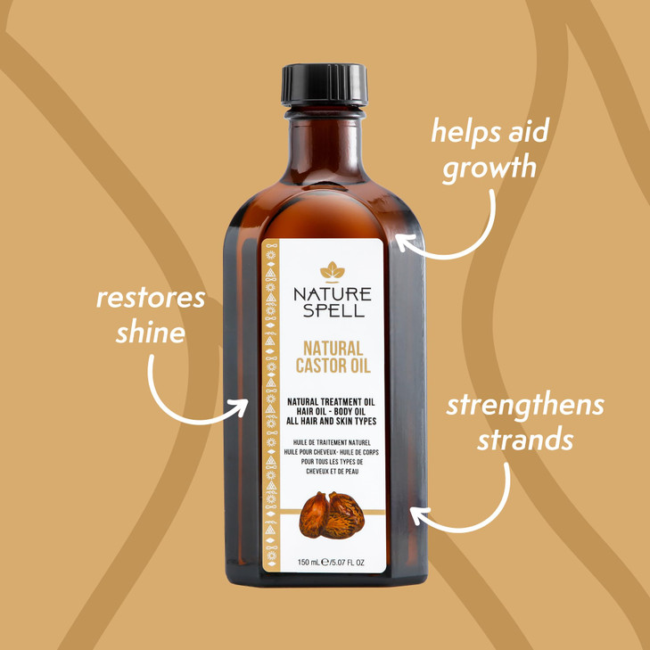 Nature Spell Castor Oil for Hair Scalp PreDiluted Conditioning and Nourishing Oil Supports Stronger Roots and Strands Mu