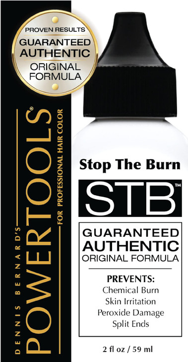 POWERTOOLS STB The Original Stop The Burn 2 oz Mix Directly Into Hair Color Formula To Lessen Scalp Irritation From Hair