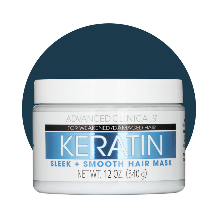 Advanced Clinicals Keratin Hair Mask Treatment 12 Fl Oz For Color Treated Hair Detoxifying Keratin Conditioner To Streng