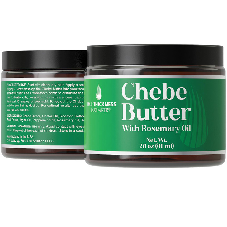 Chebe Rosemary Oil Hair Butter for Growth Thickening Moisturizing and Strengthening 2oz Vegan Hair Grease for Men and Wo