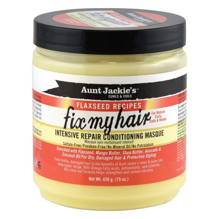 Aunt Jackies Flaxseed Recipes Fix My Hair Intensive Repair Conditioning Masque Helps Prevent and Repair Damaged Hair 15