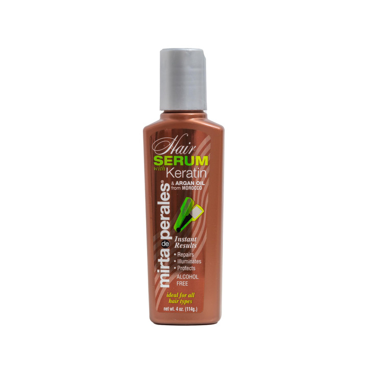Mirta De Perales Hair Serum with Keratin Argan Oil for Frizz Control Shine Lightweight Smoothing Treatment for Dry Damag