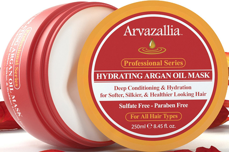 Arvazallia Hydrating Argan Oil Hair Mask and Deep Conditioner for Dry or Damaged Hair 845 oz Jar
