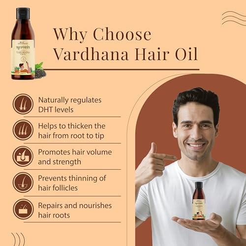 Satthwa Vardhana Hair Oil for Hair Growth With Pumpkin Seed Oil Saw Palmetto as Natural DHT Blockers Helps Control Hair