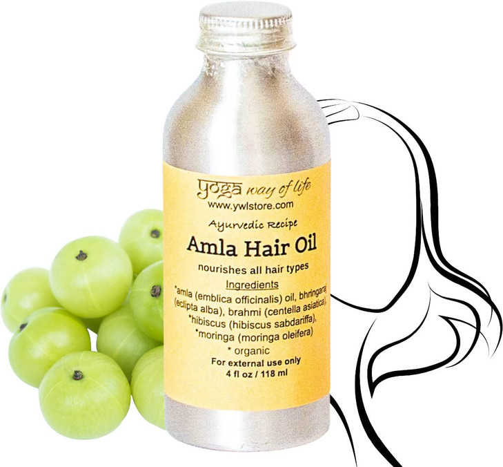 Yoga Way of Life Amla Hair Oil Organic Indian Gooseberry Herbal Oil Nourishes Hair and Scalp Ayurvedic Recipe 2 FL OZ Sa