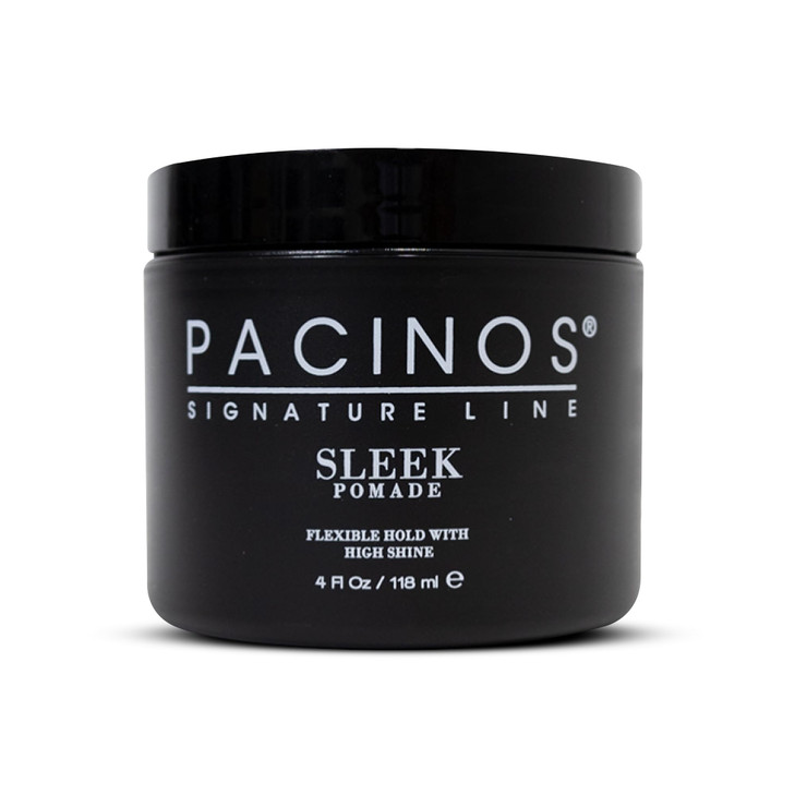 Pacinos SLEEK High Shine Flexible Pomade for Men LongLasting Styling for Medium to Longer Hair Wet Look with AllDay Hold