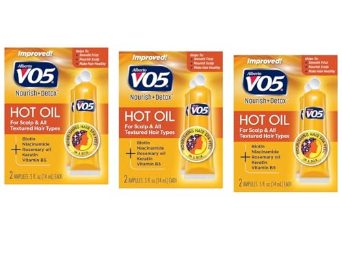 Alberto Vo5 Hot Oil Intense Conditioning Treatment 05 Ounce 2count Tubes Pack of 3