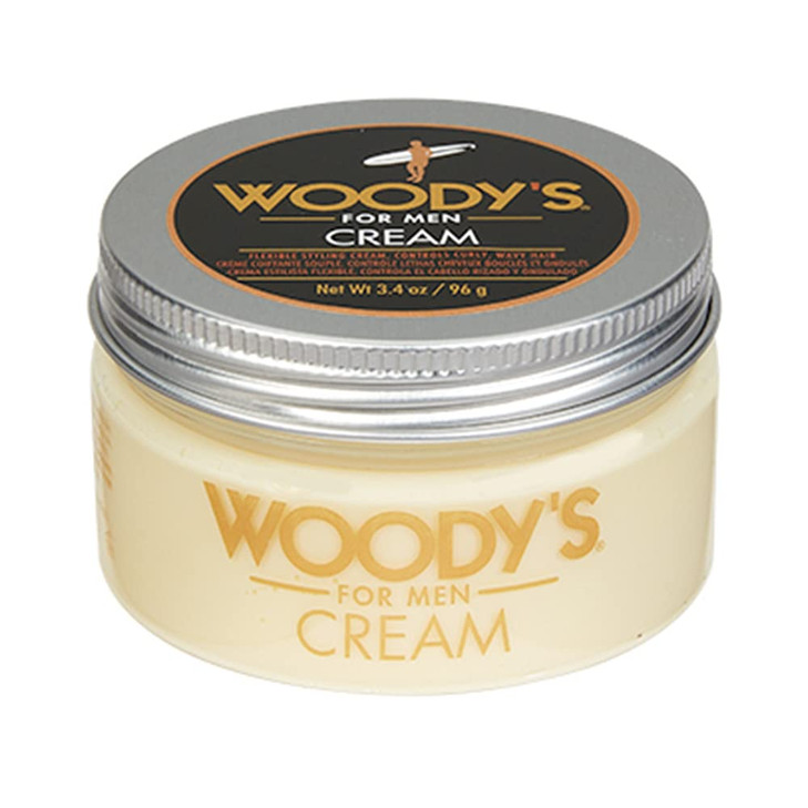 Woodys Styling Cream for Men Flexible Styling Cream Controls Curly and Wavy Hair WaterSoluble with a Healthy Shine Finis