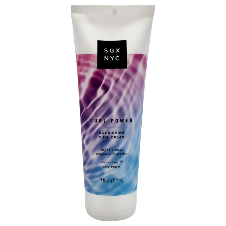SGX NYC Curl Power Cream Curly Hair Products for Frizz Elimination Curl Cream with Coconut and Shea Butter for Curly and