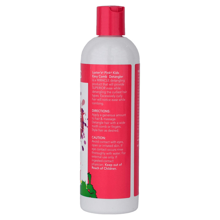 Lusters Pink Kids Easy Comb Detangler 12 Ounce Made with Castor Oil Coconut Oil and Shea Butter
