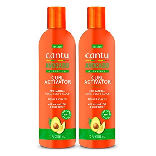 Cantu Avocado Hydrating Curl Activator Cream with Pure Shea Butter 12 oz Pack of 2