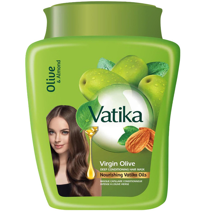 Dabur Vatika Deep Conditioning Olive Hair Mask For Dry Dull Lifeless Hair 500g