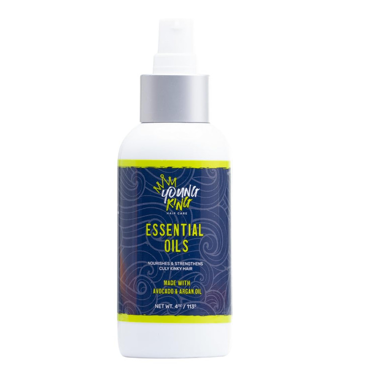 YOUNG KING HAIR CARE Kids Essential Oils For Boys Nourish and Strengthen Natural Curls PlantBased and HarmFree 4 oz