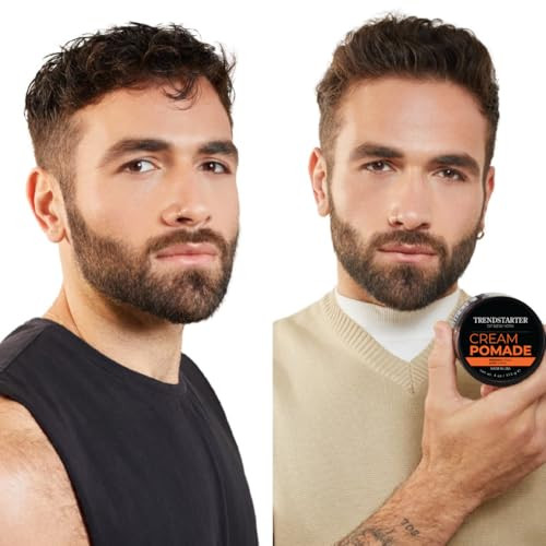 TRENDSTARTER CREAM POMADE 4oz Medium Hold Low Shine WaterBased AllDay Hold Premium Hair Styling Pomade Putty Products