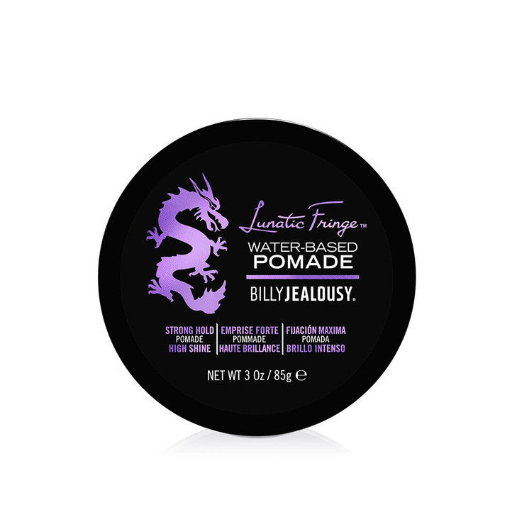 Billy Jealousy Lunatic Fringe WaterBased Pomade for Men Strong Hold High Shine Water Soluble and Vegan Hair Product Idea