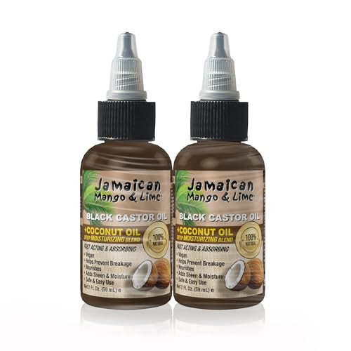 Jamaican Mango Lime Black Castor Oil With Coconut 4 oz Pack of 2